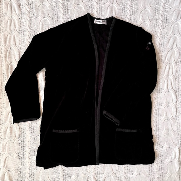Sonia Rykiel Sweaters - SONIA RIKYEL VELOUR (VELVET)open front cardigan